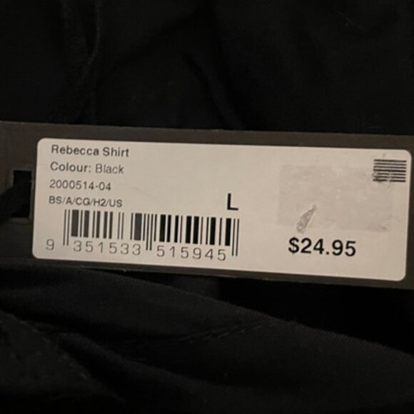 NWT black button down shirt L - Picture 3 of 3